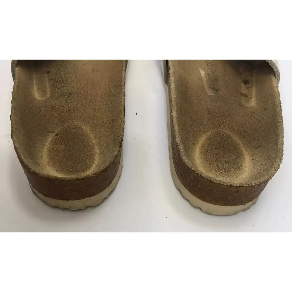 Birkenstock Ibiza Double Strap Slides Open Toe White Cork Sandals EU 40 Womens 9 - Picture 3 of 12